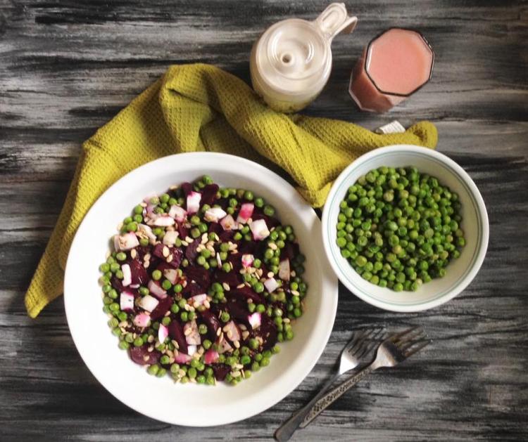 beetroot-green-peas-and-coconut-salad