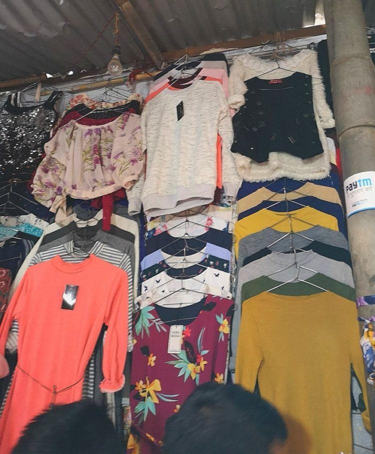 woollen tops being sold at the racks of Sarojini Market, Delhi |Tips to shop at Sarojini Nagar Market