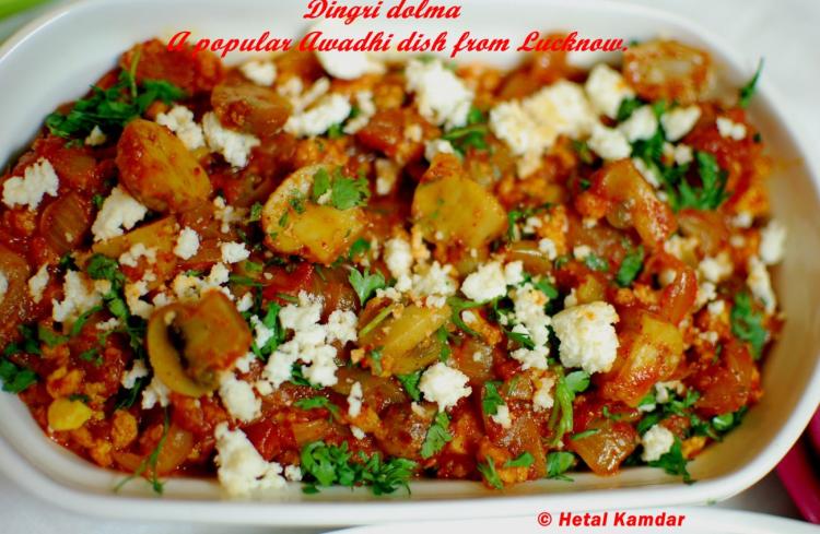 dhingri-dolma awadhi-cuisine button-mushoom-recipe mushrooms-and-paneer