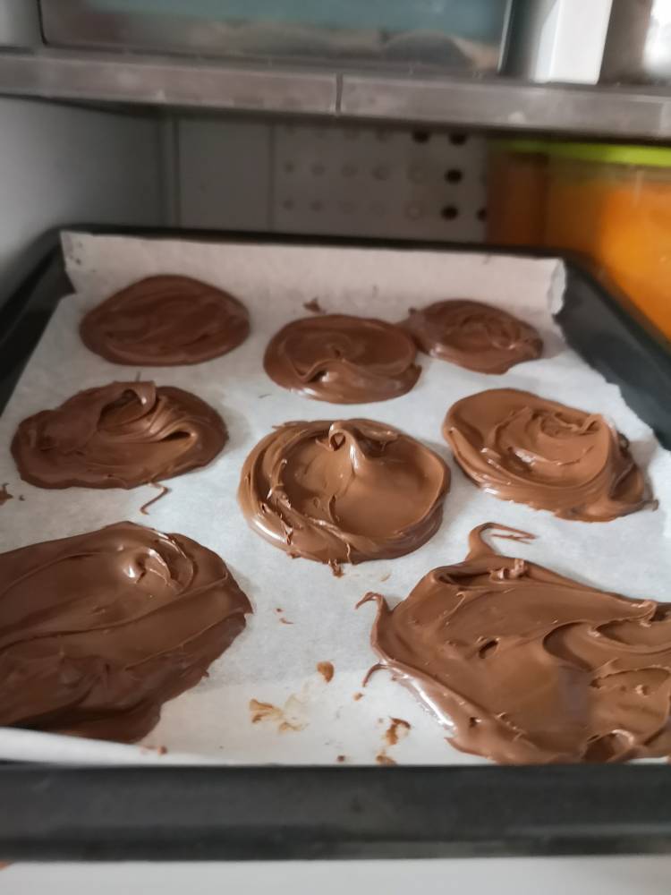 close up view of nutella discs