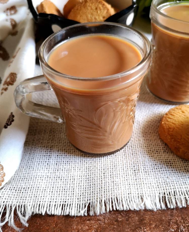ginger tea served with cookies | ginger tea recipe | adrak wali chai recipe