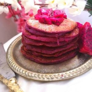 Pink Pitaya Pancakes Recipe, Dragon fruit pancakes recipe