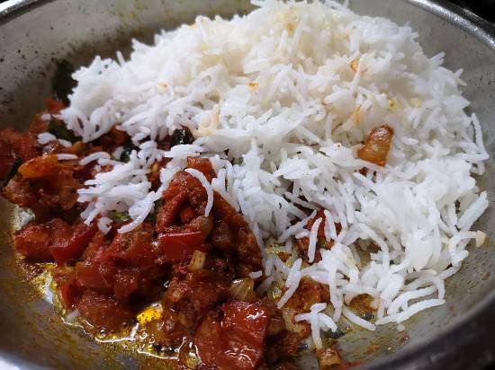 thakkali sadam recipe, tomato rice