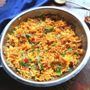 recipe of tomato rice, tomato bhaat recipe, thakkali sadam recipe