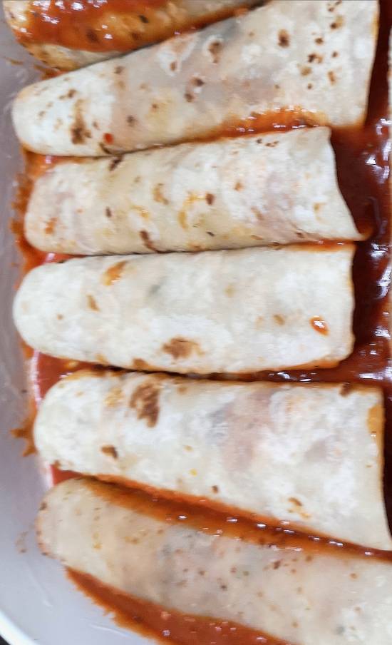 flour tortillas rolled with mexican beans and corn stuffing for beans and corn enchiladas recipe