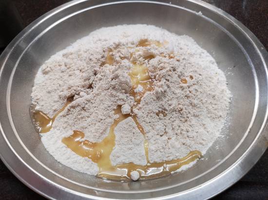 adding oil in the dough for Mexican Flour Tortilla Recipe | Flour Tortillas