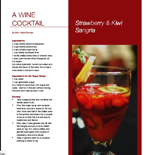 Being Woman Recipe feature, strawberry and kiwi sangria