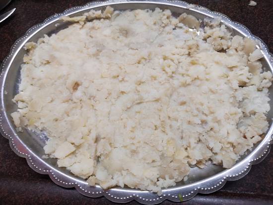 Mashed potatoed for pav bhaji recipe