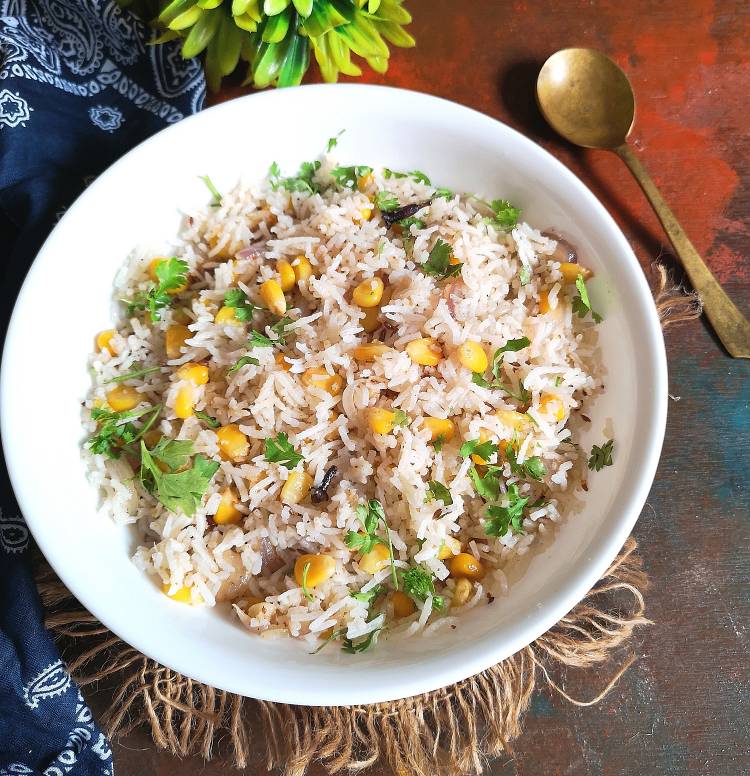 Recipe of Sweet Corn Pulao | How to make sweet corn rice