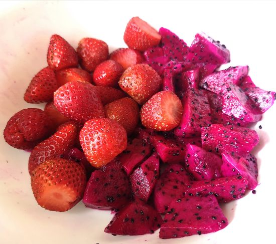 fresh chunks of strawberries and pink dragon fruit what are the benefits of dragon fruit