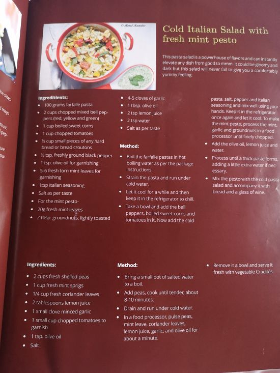 Recipes published in Being Woman Magazine 