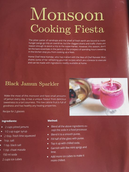 Recipes published in Being Woman Magazine 