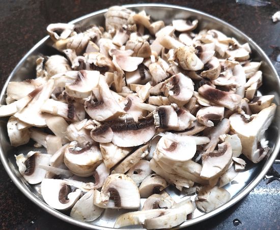 finely chopped button mushroom for mushroom cutlets 