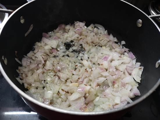 dding finely chopped onions and sauteing it for 2 minutes