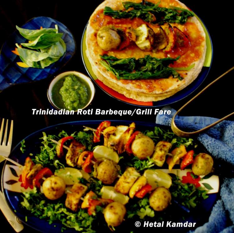 Trinidadian Roti Barbeque - Grill fare | Step-by-step Photos